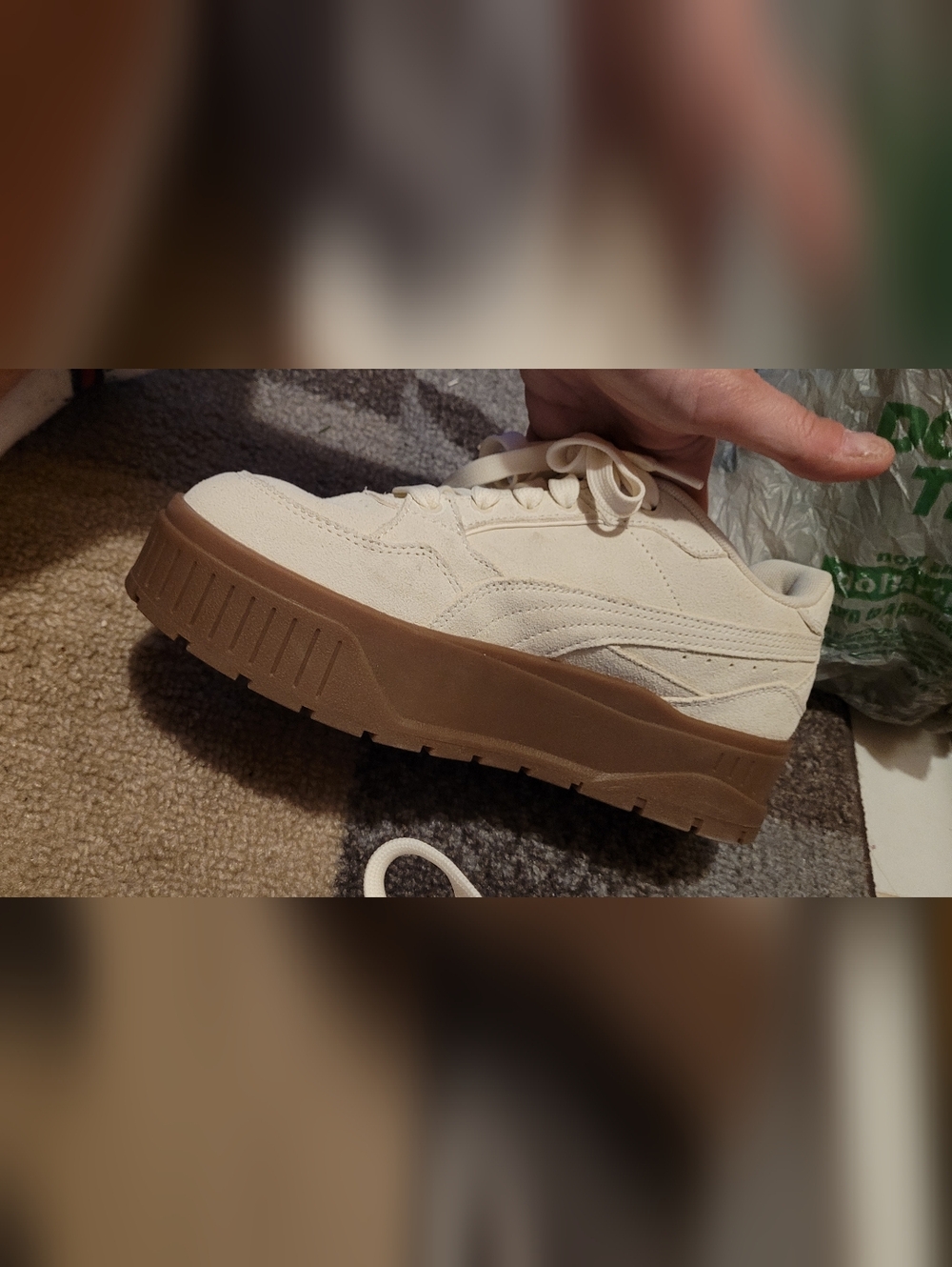 NEW PUMA Toasted Almond Karmen II Idol Platform Sneaker 8.5 WOMENS - Picture 5 of 7